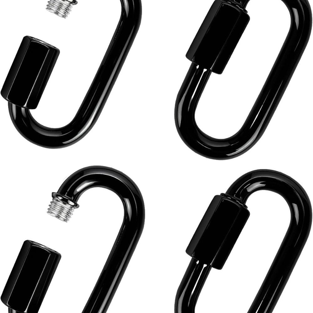 Black Round Carabiners